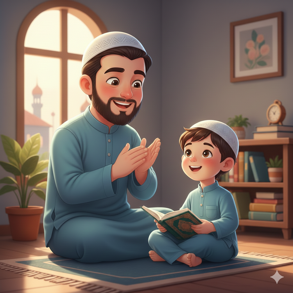 Online Quran teacher with Arabic letters on whiteboard - Noor Al-Rahman Academy